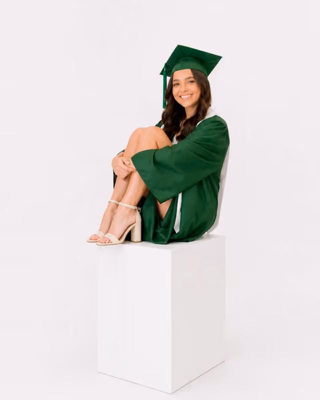The cap-and-gown clean shot